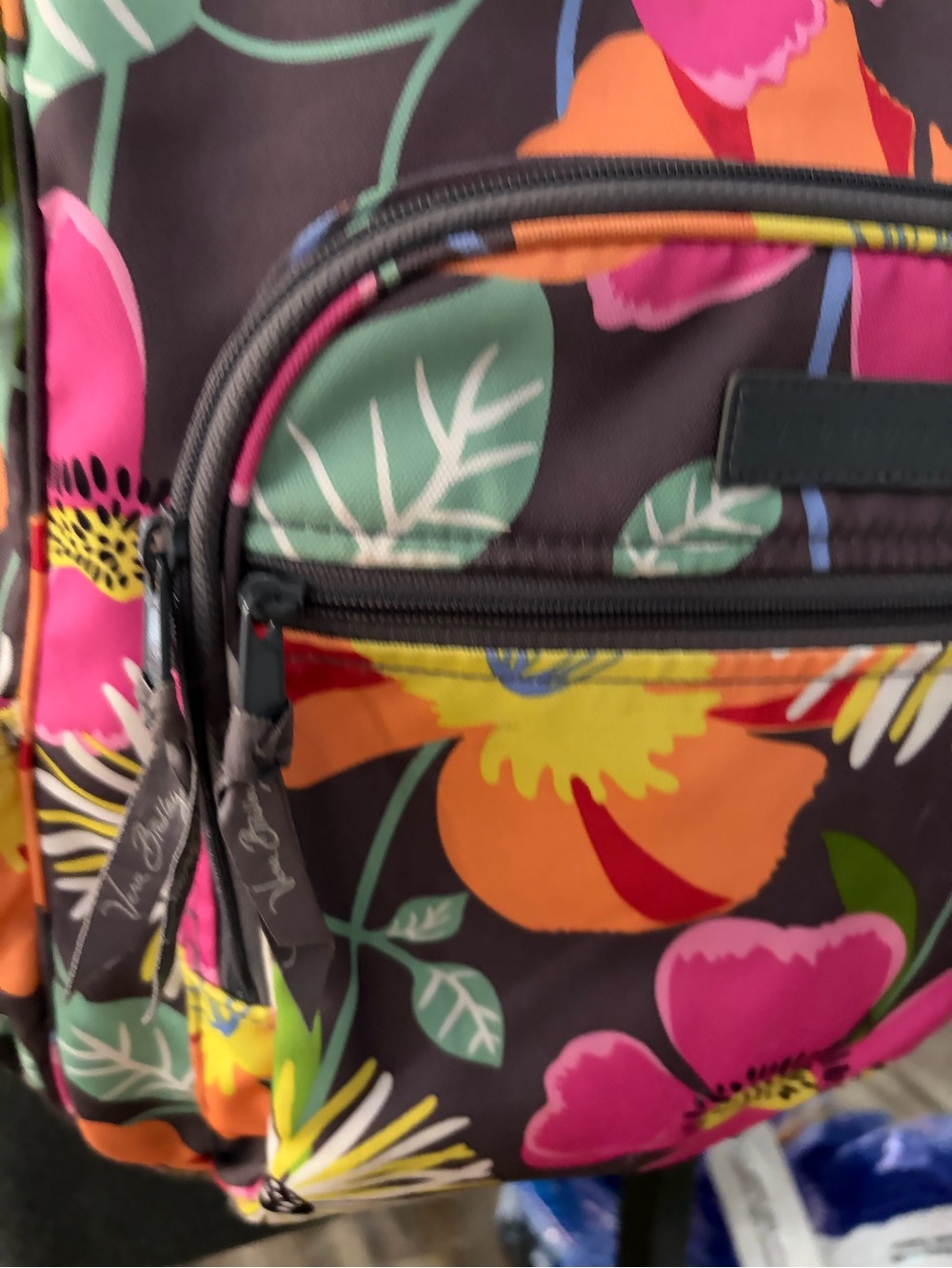 Vera Bradley Lighten Up Campus Backpack in Jazzy Blooms - Picture 6 of 14